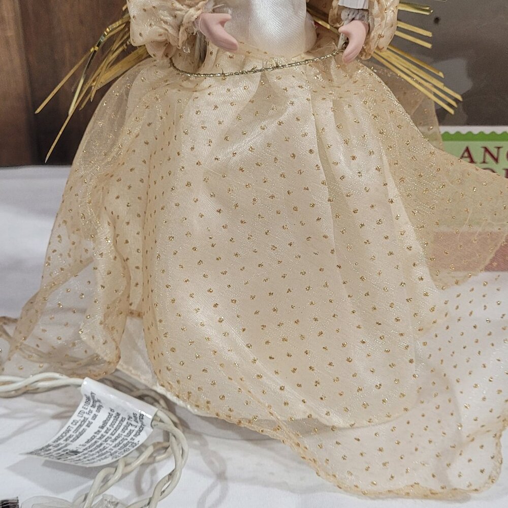 Vintage Christmas Light Up Tree Topper Angel Christmas Decoration‎ - Picture 11 of 12